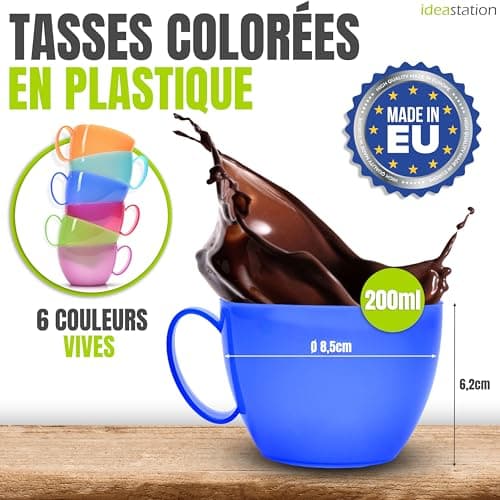 Idea-station tasse café plastique - incassable - idéale pour le camping
