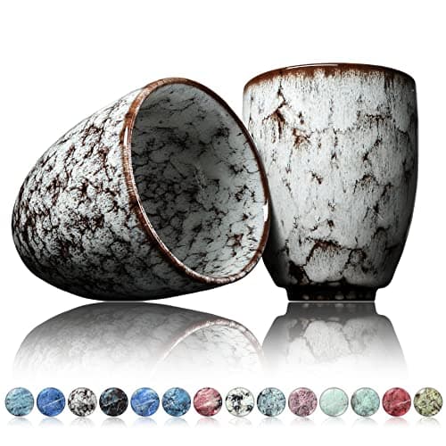 Tasses à café Ganzoo en céramique design sans anse 200ml moderne pour thé et café, accessoire de cuisine fashionable — Tourmaline.
