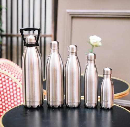 Bouteille Isotherme Inox 500ml - Étanche, Sans BPA & Réutilisable - Gourde pour Sport, Voyage, Bureau et Randonnée