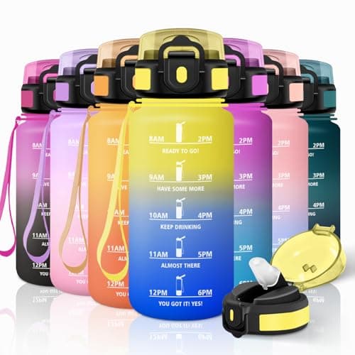Motswedi Gourde Sport Réutilisable Roseclair et Rouge pour Enfant et Adulte Fitness et Randonnée — Jaune & Bleu Roi