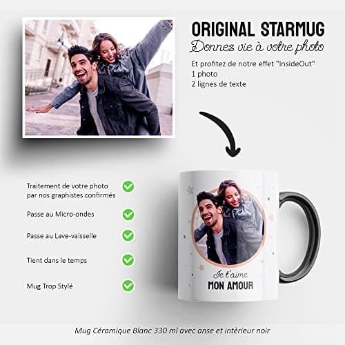 Épicerie Chérie Mug Personnalisé Star Mug Photo Cadeau Noël Homme
