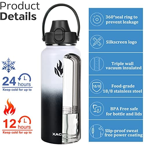 Gourde isotherme XACIOA 1,2L femme voyage anti-fuite chaud et froid