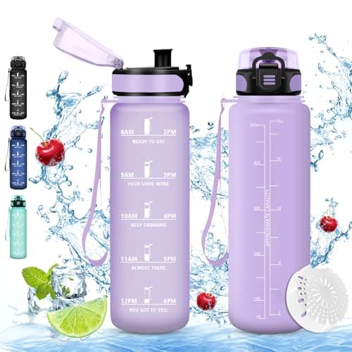 Stylanda Gourde Sport, sans BPA, étanche & réutilisable, convient pour enfant & adulte, sport, yoga, camping, gym — C-violet Clair