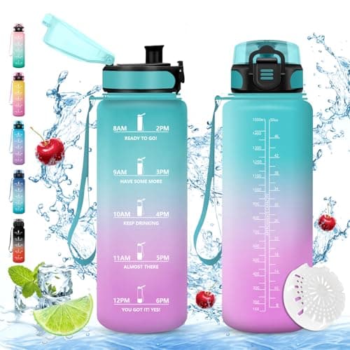 Gourde Sport Vikaster Sans BPA Étanche & Réutilisable Pour Enfant & Adulte — Vert & Violet