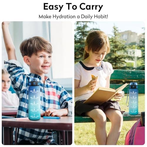 KollyKolla Gourde Enfant 500ml Étanche Sans BPA pour Sport Bureau École