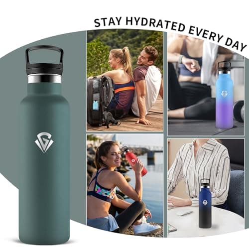 Gourde Isotherme Inox 500ml Anti Fuite pour École et Voyageavec Double Isolation 24h Froid & 12h Chaud