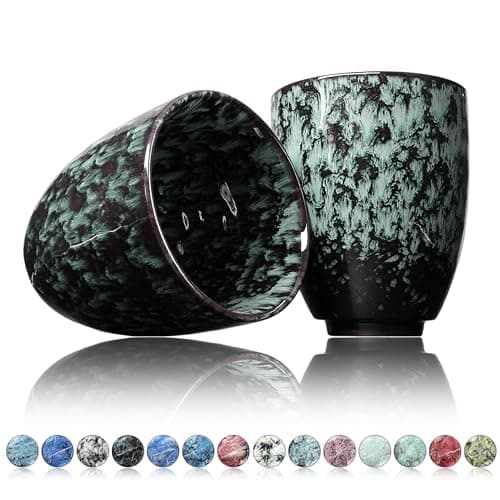 Tasses à café Ganzoo en céramique design sans anse 200ml moderne pour thé et café, accessoire de cuisine fashionable — Platine