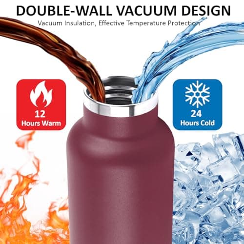 Gourde Isotherme Inox 500ml Enfant Anti Fuite Facile à Nettoyer pour École et Camping
