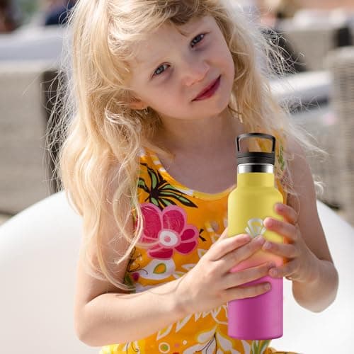 Gourde Isotherme Acier Inoxydable 500ml pour Enfant et Adulte - Randonnée et Gym - Étanche, Réutilisable, sans BPA