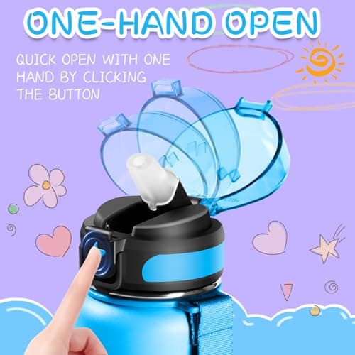 Grsta Gourde Isotherme Enfant, 500ml Double Paroi Anti-Fuite, BPA-Free, Idéal Pour École, Bureau, Outdoor, Réutilisable