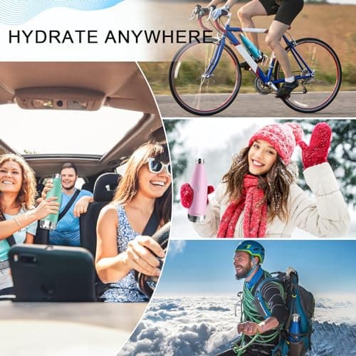 Gourde Vikaster isotherme 500ml inox Sans-BPA Etanche pour Adulte Sport Gym École Extérieur