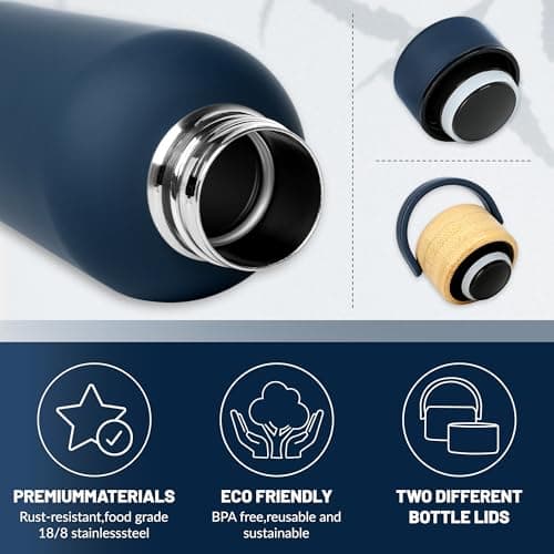 Bouteille Isotherme Inox 500ml Sans BPA | Sport & Randonnée pour Enfants | Réutilisable & Bureau-Vélo-Voyage