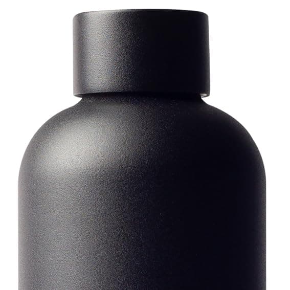 MAMEIDO Gourde Isotherme Pearl Marble Gold - Conserve la fraîcheur 24h & la chaleur 12h, Inoxydable & Sans BPA, 500ml — Rich Black