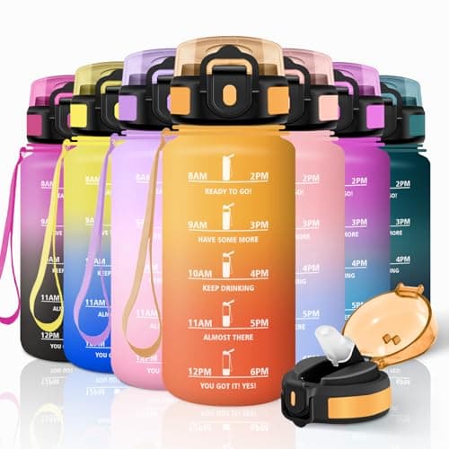 Motswedi Gourde Sport Réutilisable Roseclair et Rouge pour Enfant et Adulte Fitness et Randonnée — Jaune & Orange