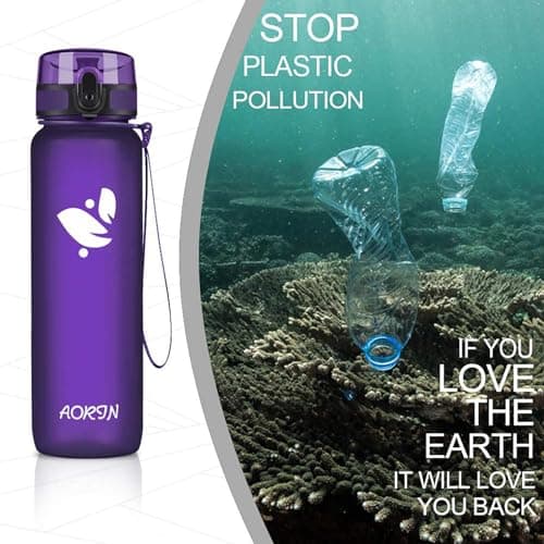 AORIN Gourde Sport BPA-Free & Anti-Fuite 1L pour Adults et Enfants Durant le Sport et les Activités Exteries