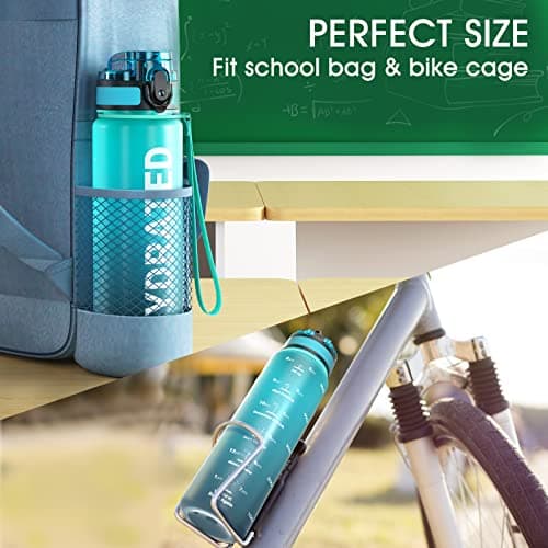 Bouteille d'Eau Sahara Sailor 1L, Sportive & Étanche pour Sport et Camping, Sans BPA et Reutilisable avec Marqueur de Te