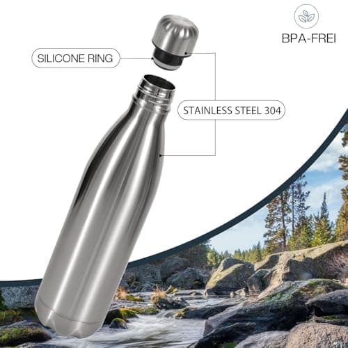 Thermos Isotherme Argent 750ml Double Paroi Sport Gym École
