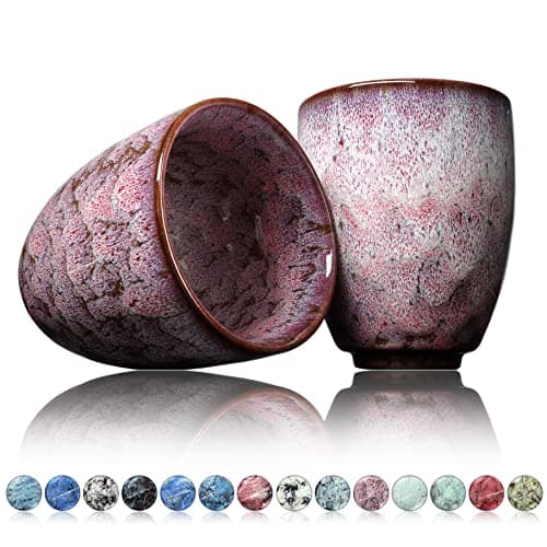 Tasses à café Ganzoo en céramique design sans anse 200ml moderne pour thé et café, accessoire de cuisine fashionable — Rhodonite
