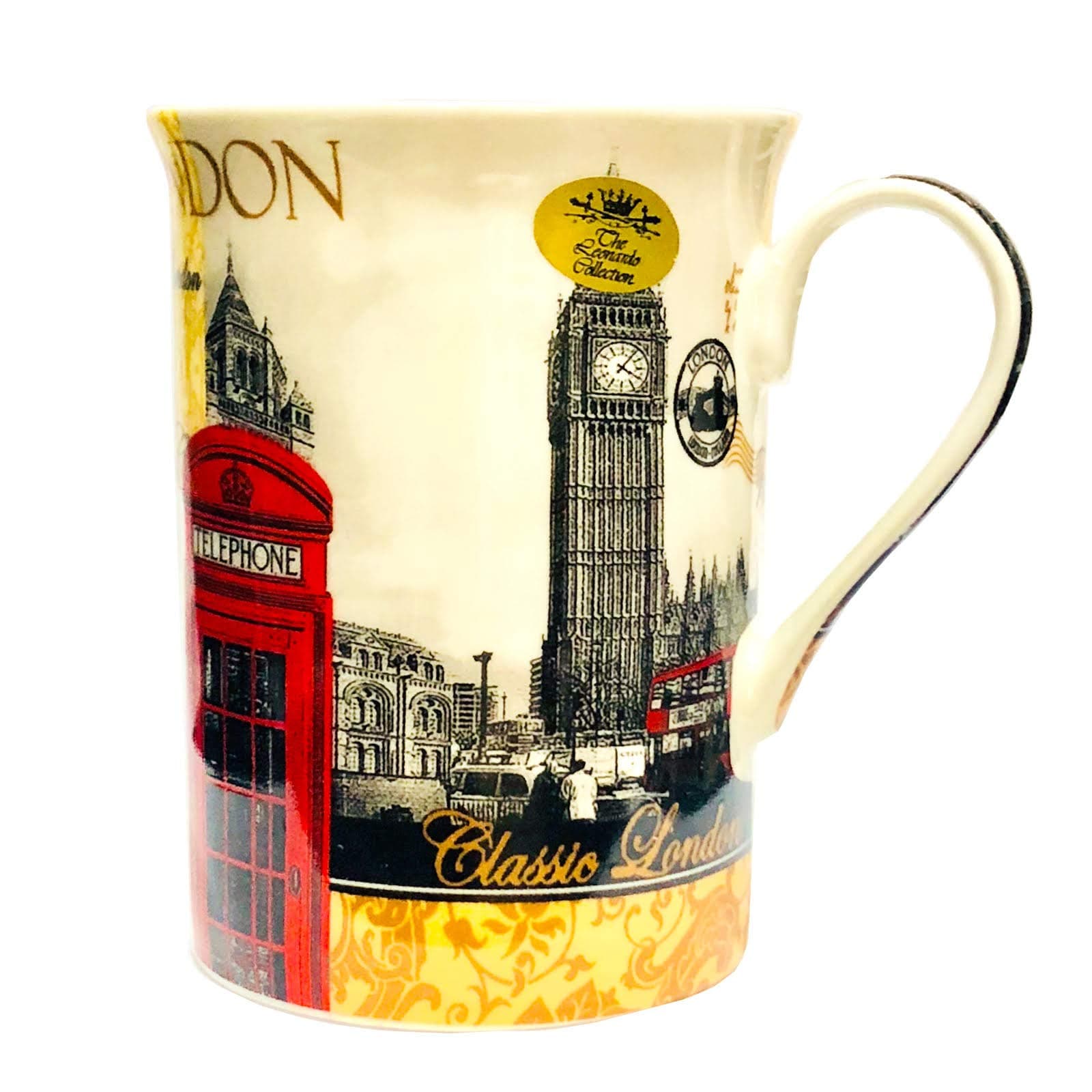 Tasse en Porcelaine Anglaise Londres, Clair - Design Élégant, Haute Qualité, Idéale pour la Maison et le Bureau