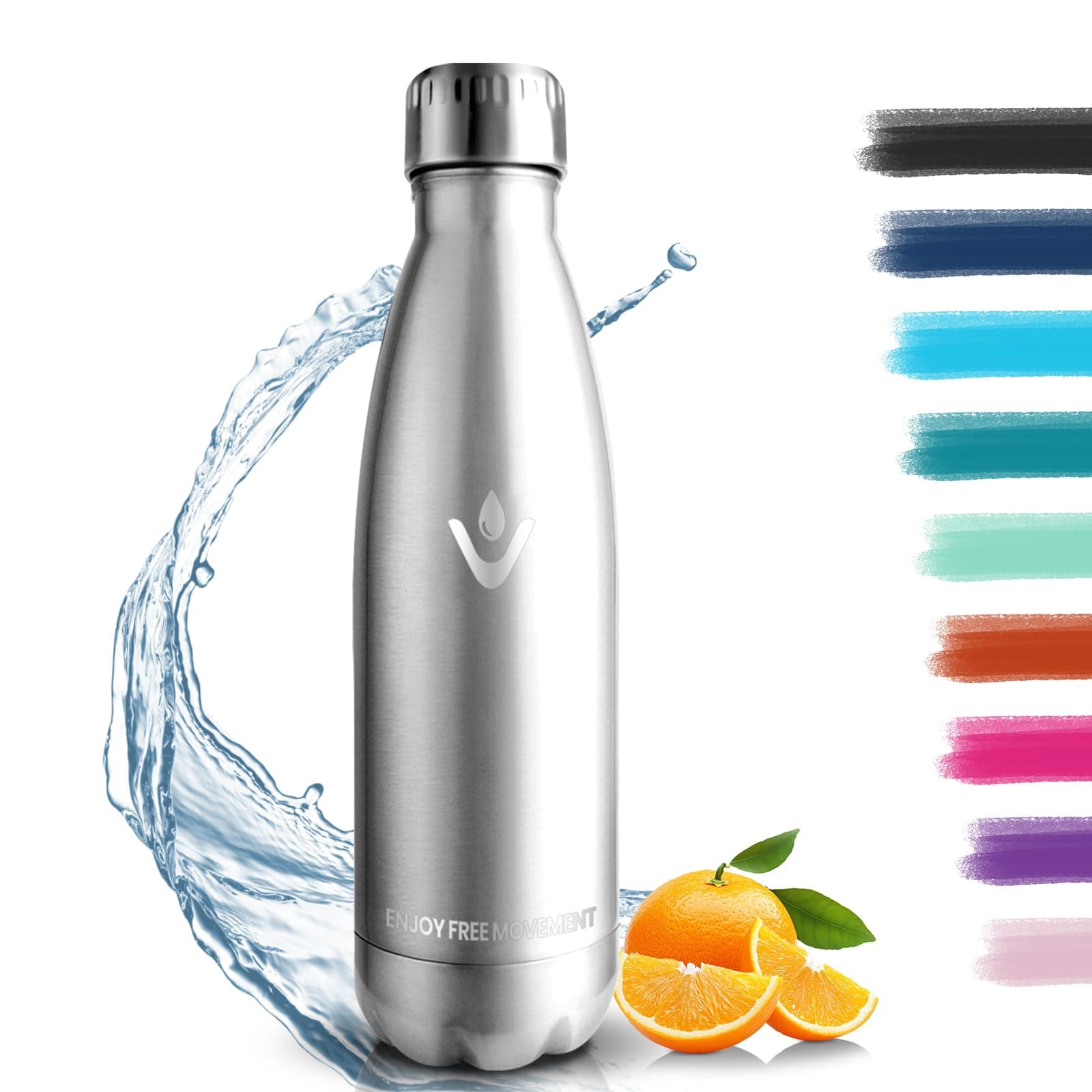 Gourde Isotherme Inox 500ML pour Running etÉcole - Bouteille Réutilisable Sans BPA