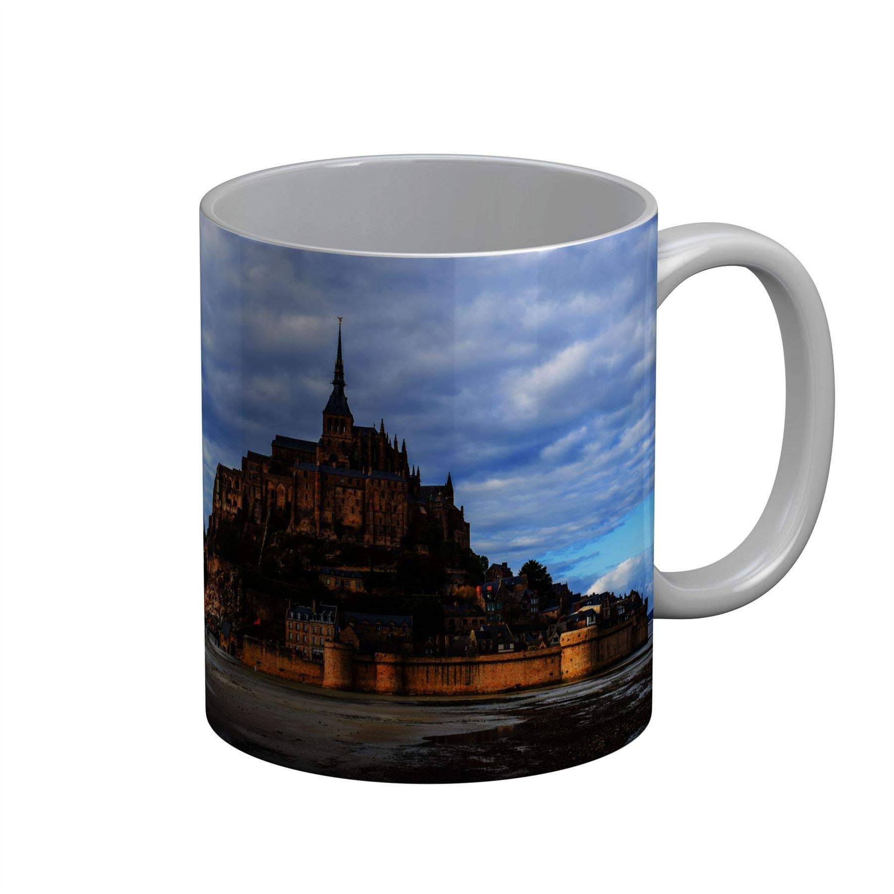 Tasse décorative Mont Saint-Michel Lutte contre les Marées UNESCO - Création artisanale - Collection de souvenirs de Fra