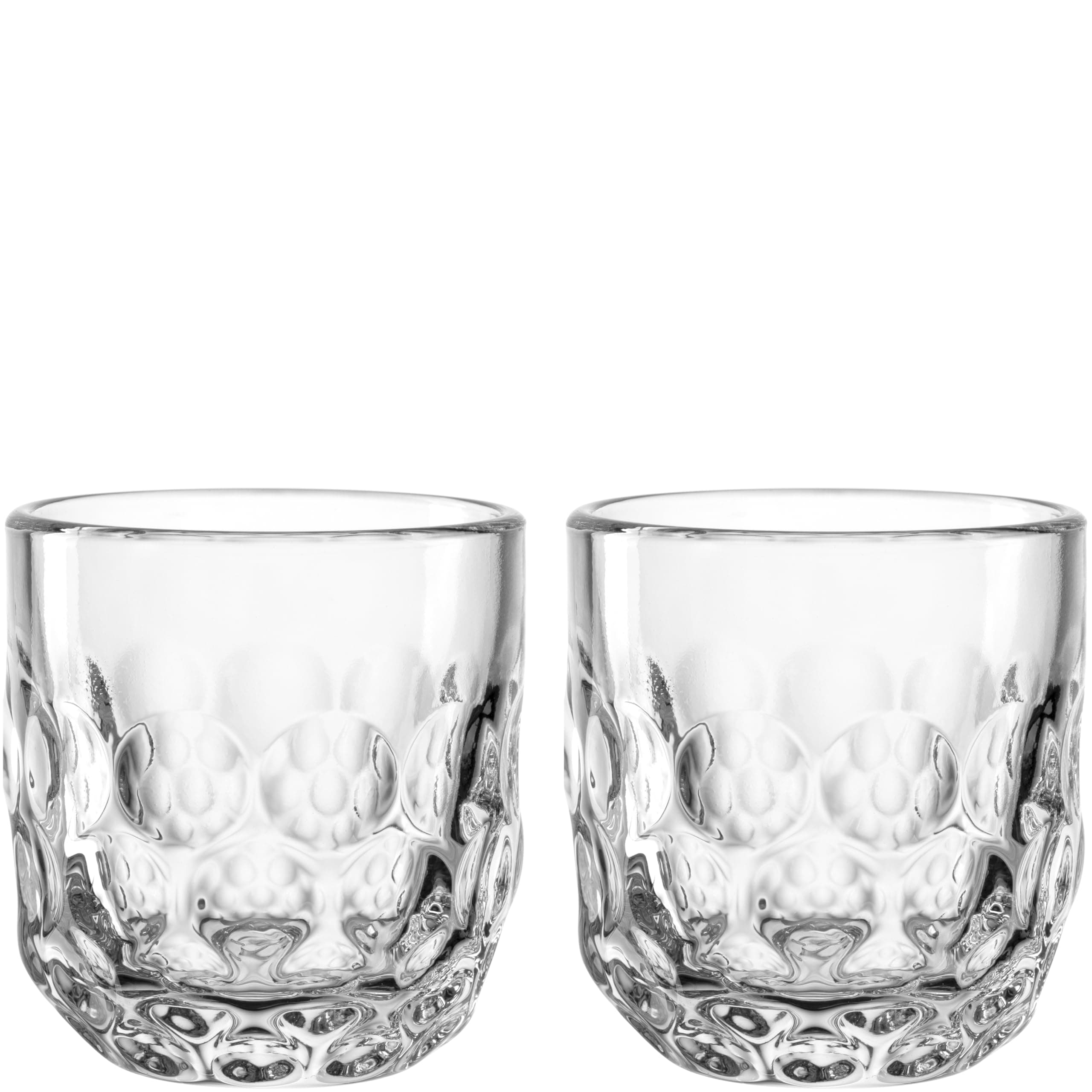 Verres à expresso transparents 60 ml - Lot de 2 avec 6 tasses pour porte-filtre | Structure en goutte, Passe au lave-vai