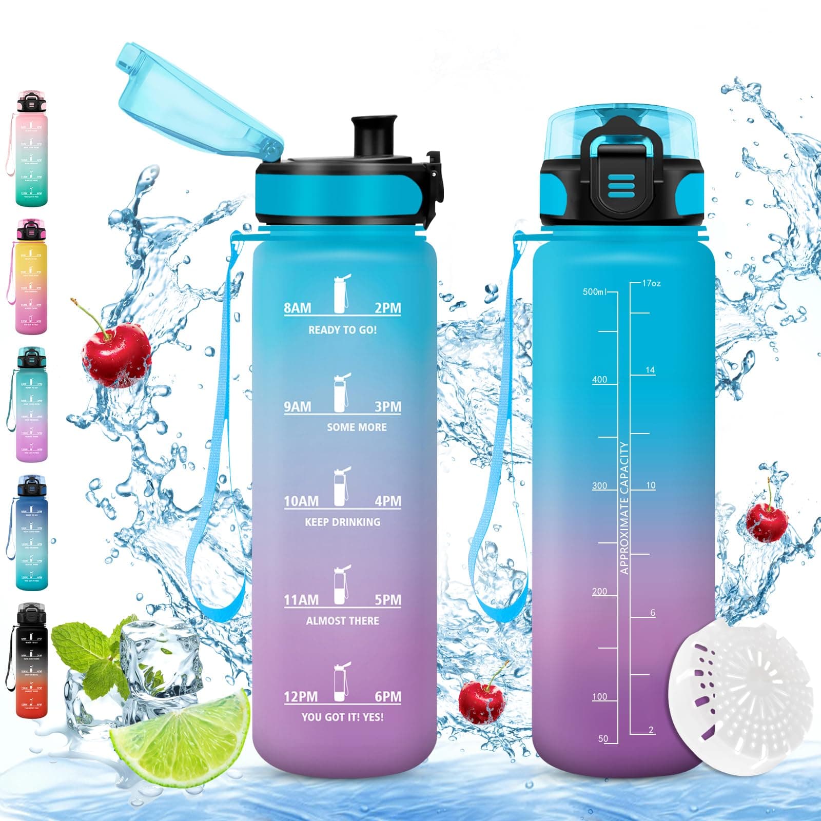 Stylanda Gourde Sport, sans BPA, étanche & réutilisable, convient pour enfant & adulte, sport, yoga, camping, gym