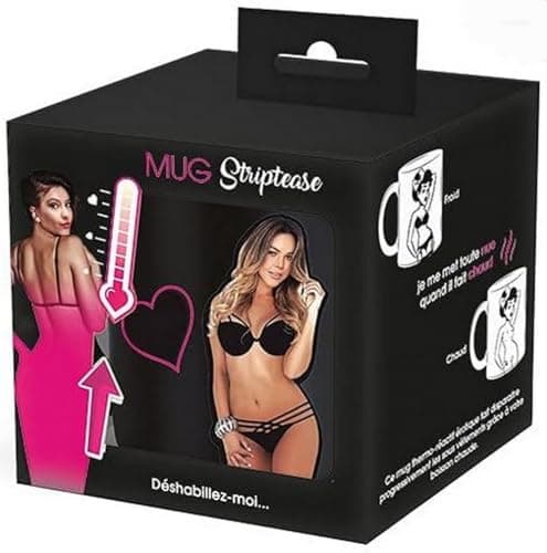 Tasse thermoréactive sexy femme cheveux longs châtain | Céramique 25 cl