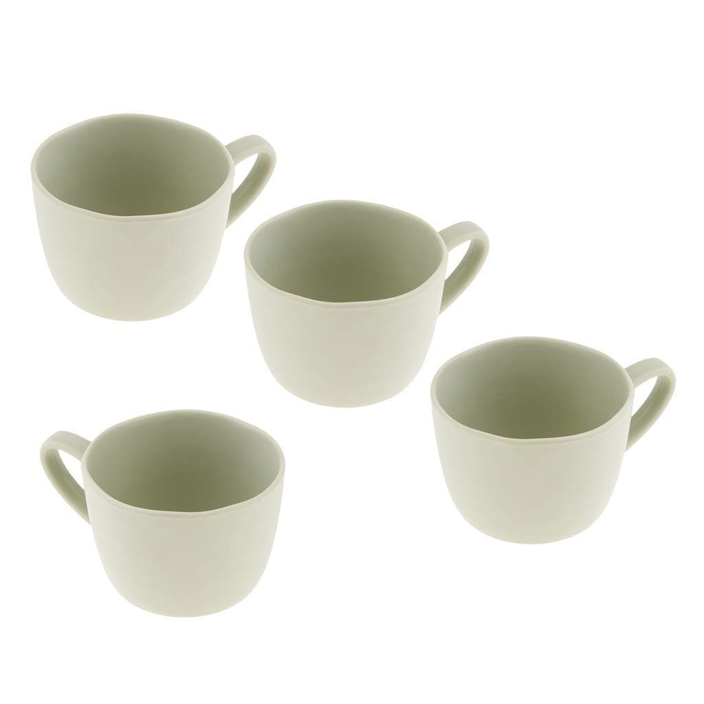 Tubayia Lot de 4 tasses à café en mélamine résistante, parfaites pour fêtes, camping et pique-nique, résistantes et dura