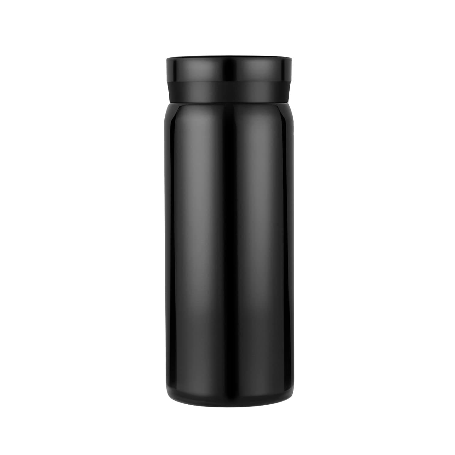 Petite Gourde Isotherme Noir - Garde 12H Chaud & 6H Froid, Thermos Isolée pour Boissons Chaudes et Froides, Idéale Pour