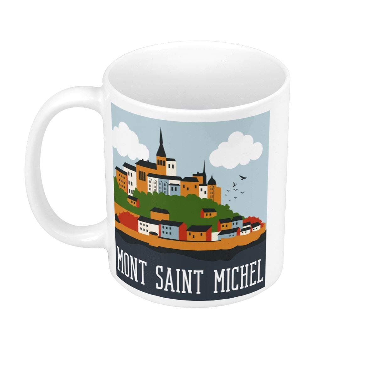 Tasse Mont Saint-Michel Historique Français Normandie Café Thé Adultes Voyageurs Visiteurs
