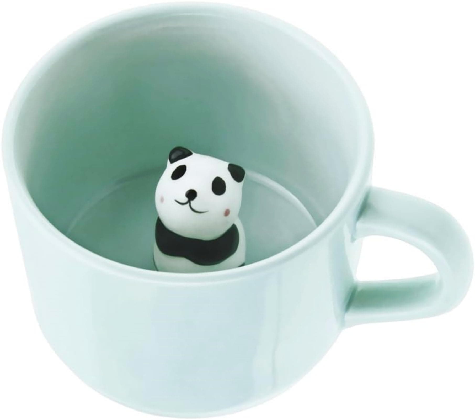 Itian tasses en céramique avec couvercle pour enfants 230 ml, tasses d'animaux 3D fantaisies pour mariage et anniv., cou