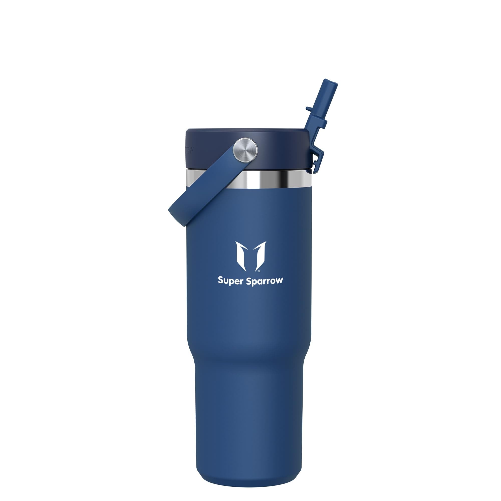 Sparrow Gourde Isotherme 900ml Sans BPA - Twistpath Bouteille Avec Paille Flex Anti-Fuite - Gourde Inox Conçue Pour Port
