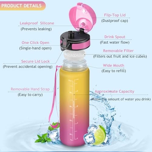 Gourde Sport Vikaster Sans BPA Étanche & Réutilisable Pour Enfant & Adulte