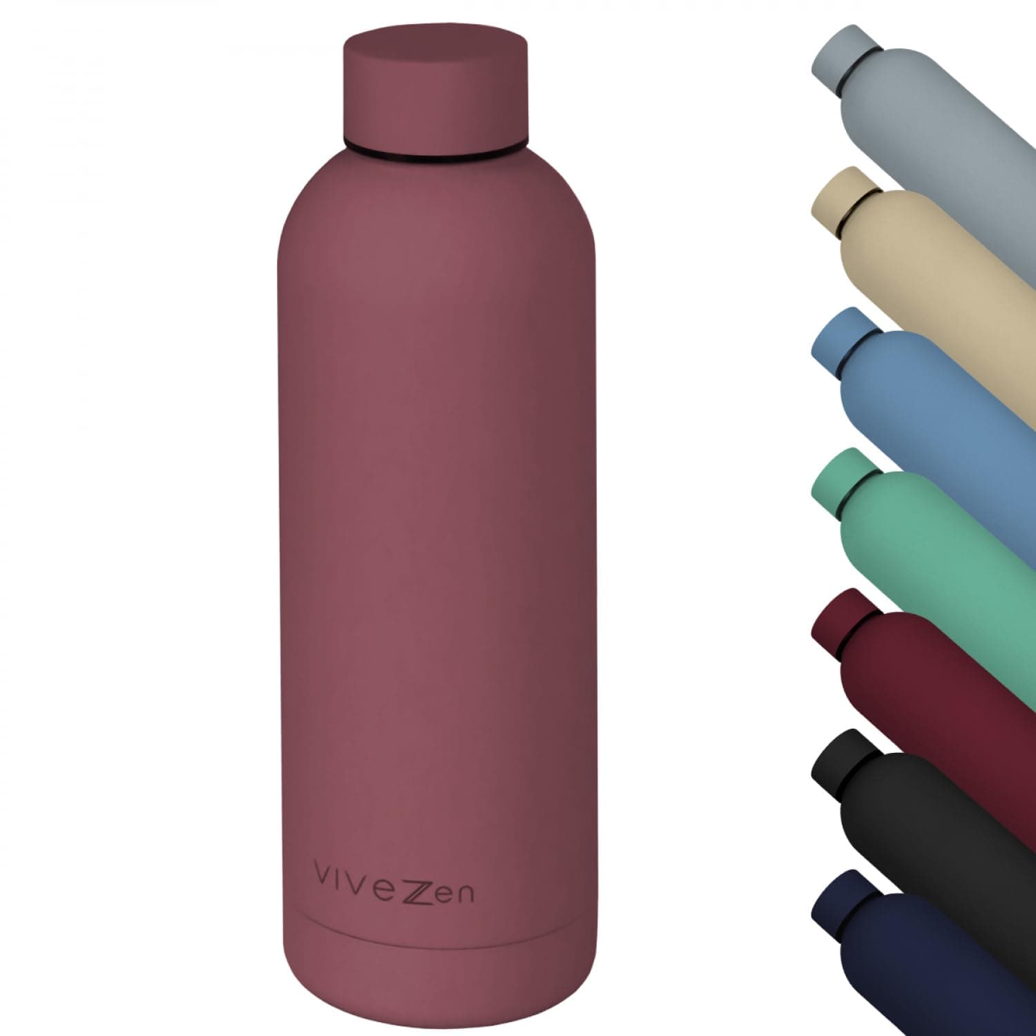 Vivezen - Bouteille isotherme 500ml réutilisable chaud ou froid - Multiple coloris