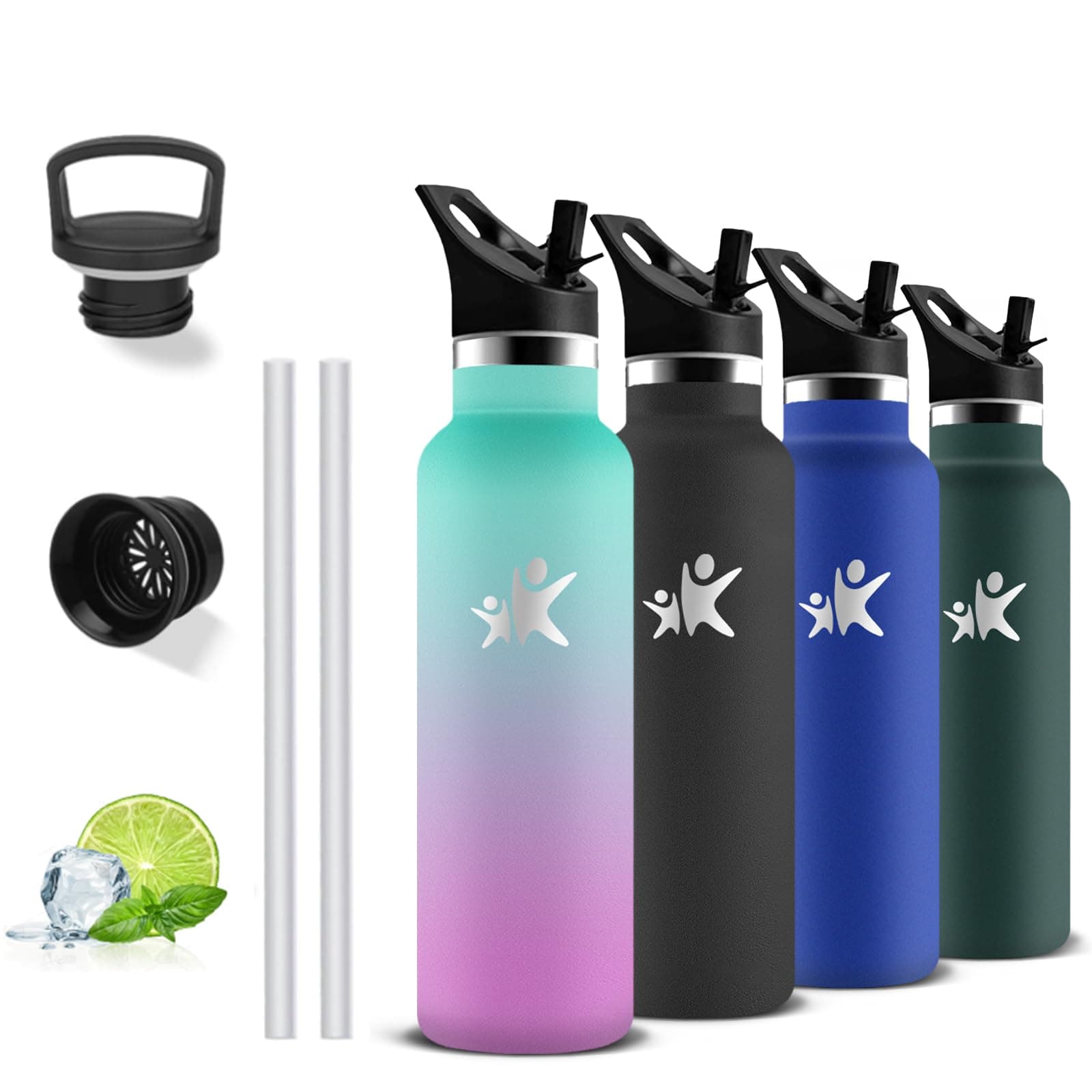 Gourde Isotherme Inox 500ml Anti Fuite pour Randonnée & Camping