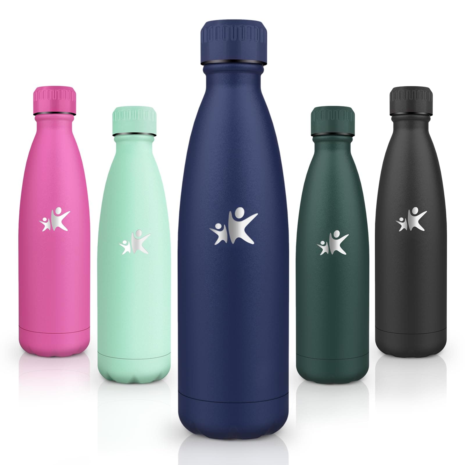 Gourde Isotherme Motswedi 500ml, 24h Froid & 12h Chaud, Gourde Enfant Anti-Fuite sans BPA, Bouteille Inox pour Sport, Fi