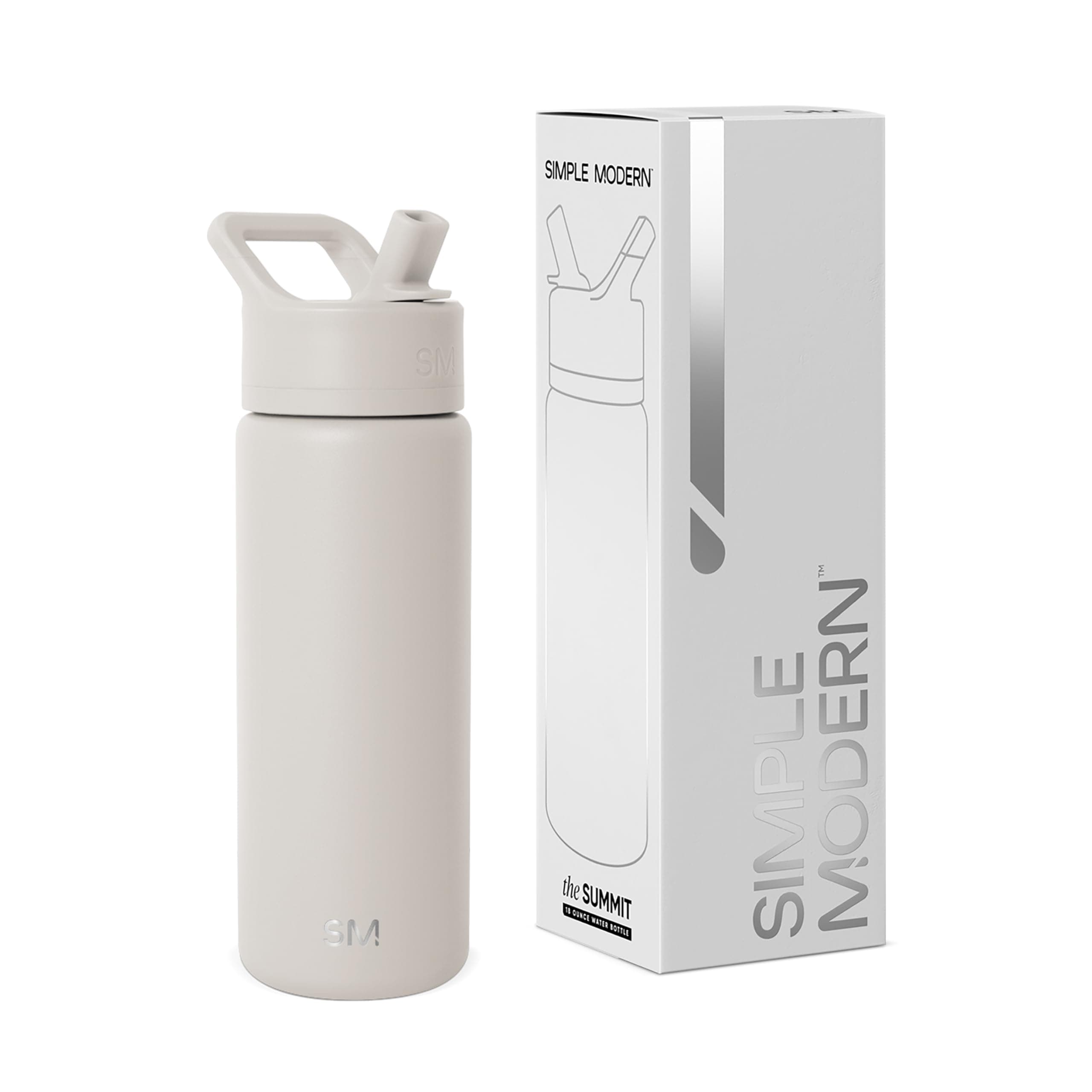 Gourde isotherme enfant Simple Modern | Aluminium inoxydable | Activité outdoor | Évapore lent | 530ml | Birch Almond