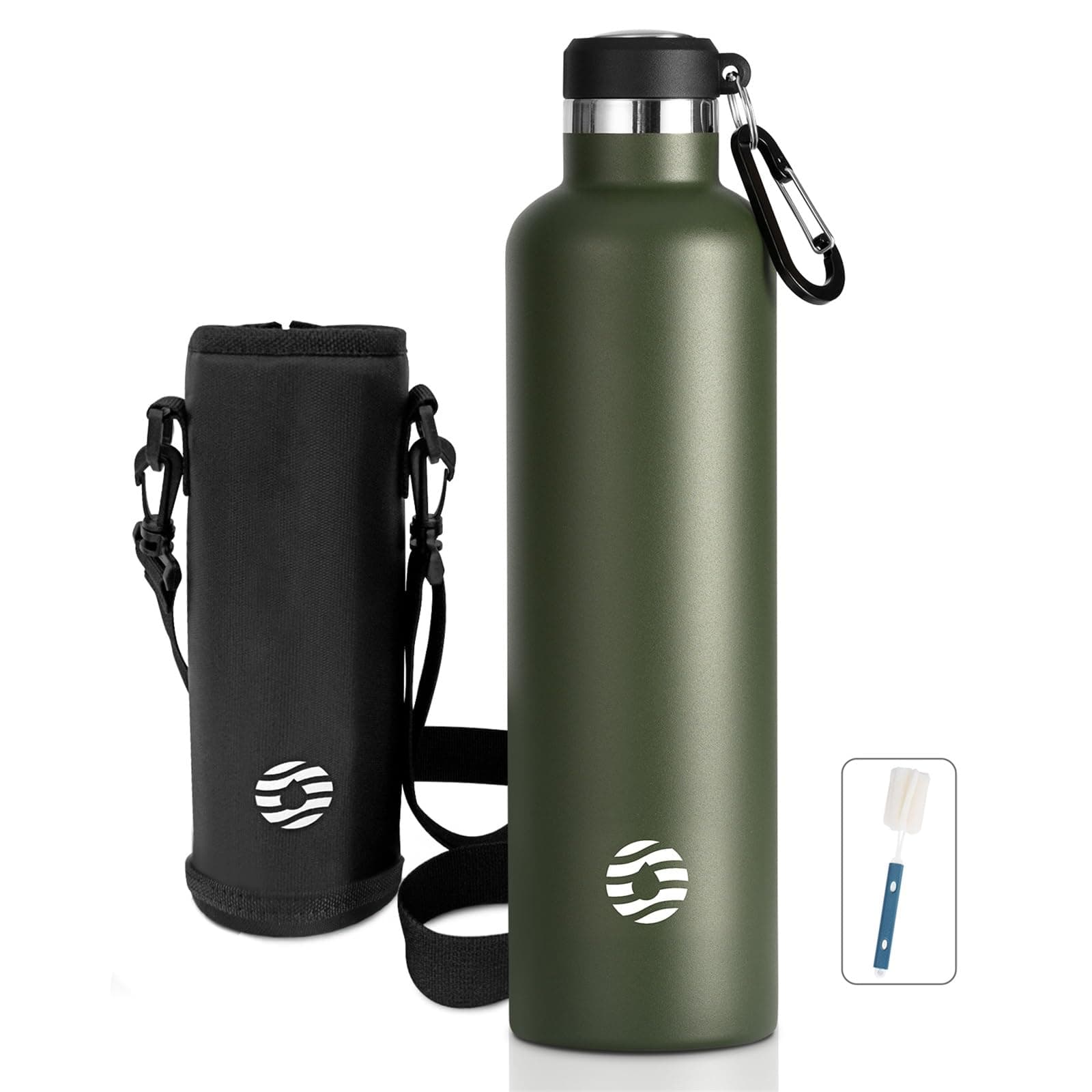 Gourde Isotherme FEIJIAN 750ml/1L - Bouteille Inox Bouche Standard pour Sportifs - Sans BPA et Cadeau Idéal