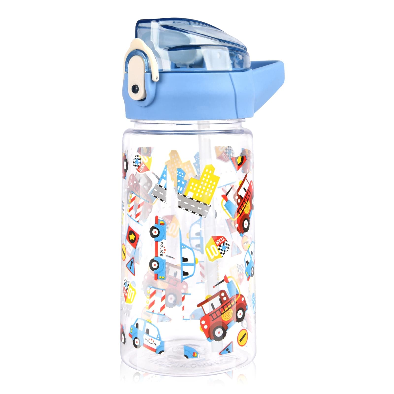 Flintronic Gourde Isotherme Enfant Sans BPA Tritan, Bouteille Anti-fuite Réutilisable 500ML pour Ecole Maternelle avec P