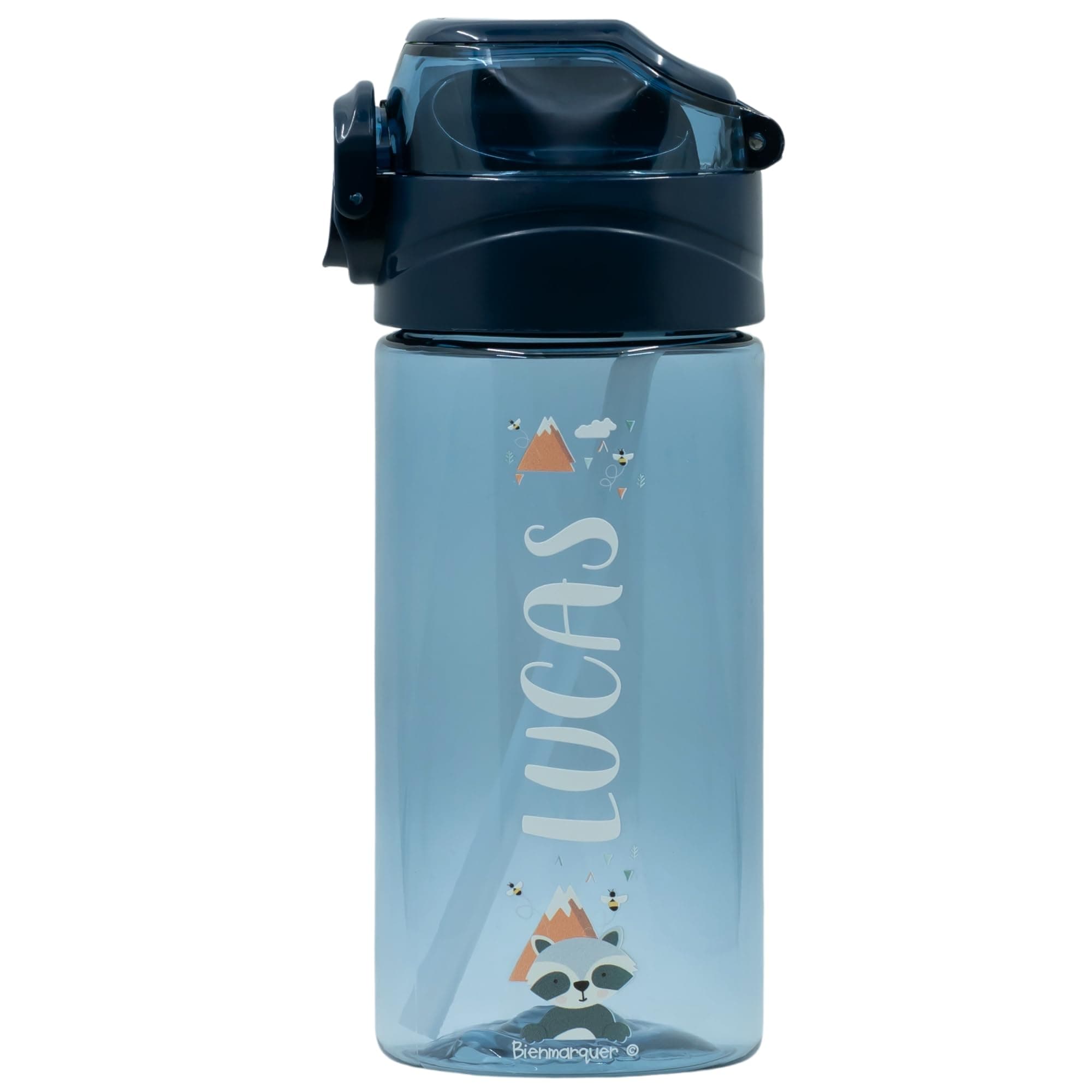 BIENMARQUER - Gourde Personnalisable pour Enfants - Idéale pour l'Ecole et le Jogging - Résistante aux chocs et lavable