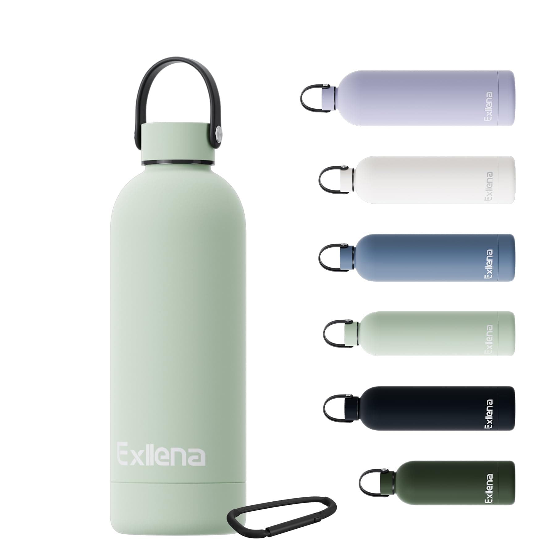 Exllena Gourde Isotherme 24 Heures - Pour Hommes et Femmes - Bureau, Fitness ou Camping - Conservaitrice Froid et Chaud