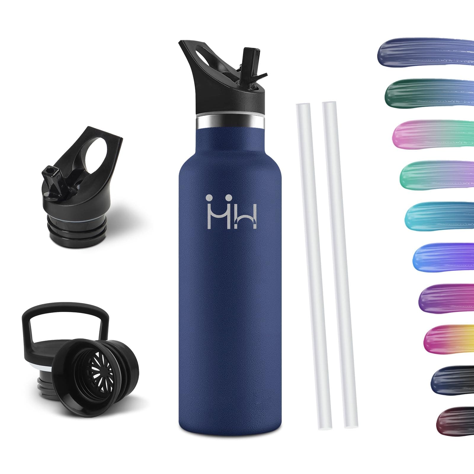 HoneyHolly Bouteille Isotherme en Acier Inoxydable 500ml pour Enfants et Adultes - Isolation Anti-Fuite et Sans BPA