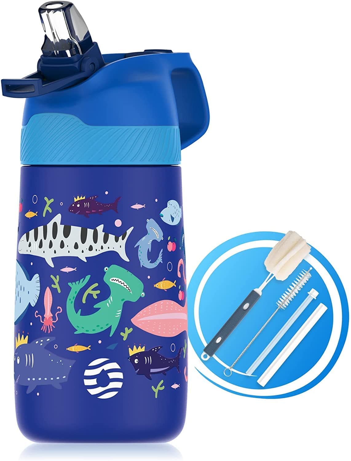 Bouteille Isotherme FJBottle Gourde Enfant 350ML/400ML, Étanche sans BPA pour Ecole et Sport, Bouteille Réutilisable Ant
