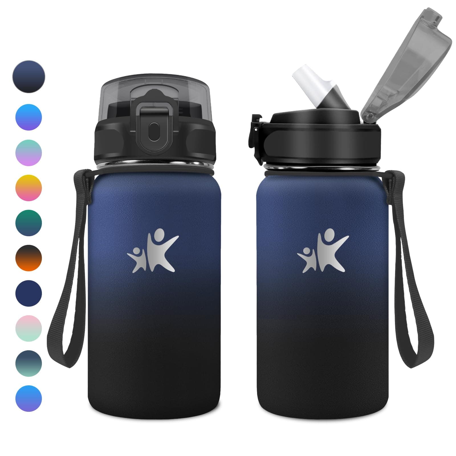 Gourde Isotherme KollyKolla 500ml pour Enfant | Étanche, Reutilisable sans BPA, pour l'école et le Bureau | Fitness