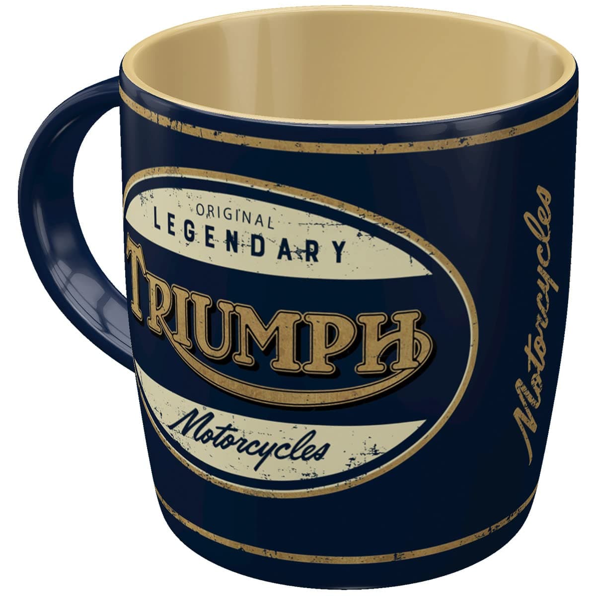 Triumph Legendary Motorcycles Nostalgic-Art Tasse à café rétro, Idée de cadeau pour fans d'accessoires motos, Design vin