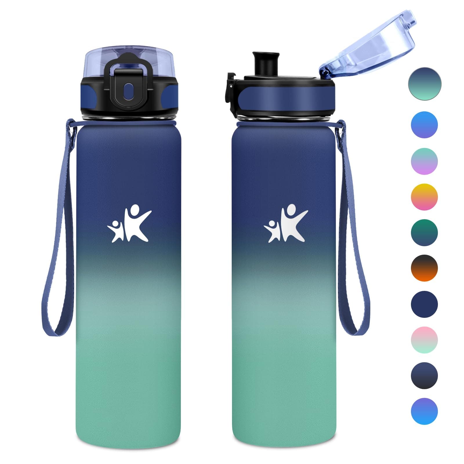 KollyKolla Isotherme 500ml, Gourde Inox sans BPA pour Enfant & Adulte, École et Outdoor Anti Fuite