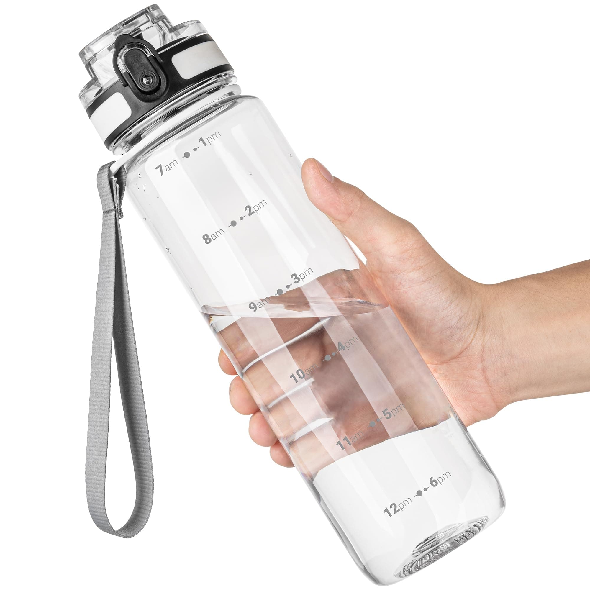 OLDLEY Bouteille d'eau 1L/32oz pour Enfants et Adultes - Anti-fuite & Sans BPA, Bouteille Motivante pour Gym et École