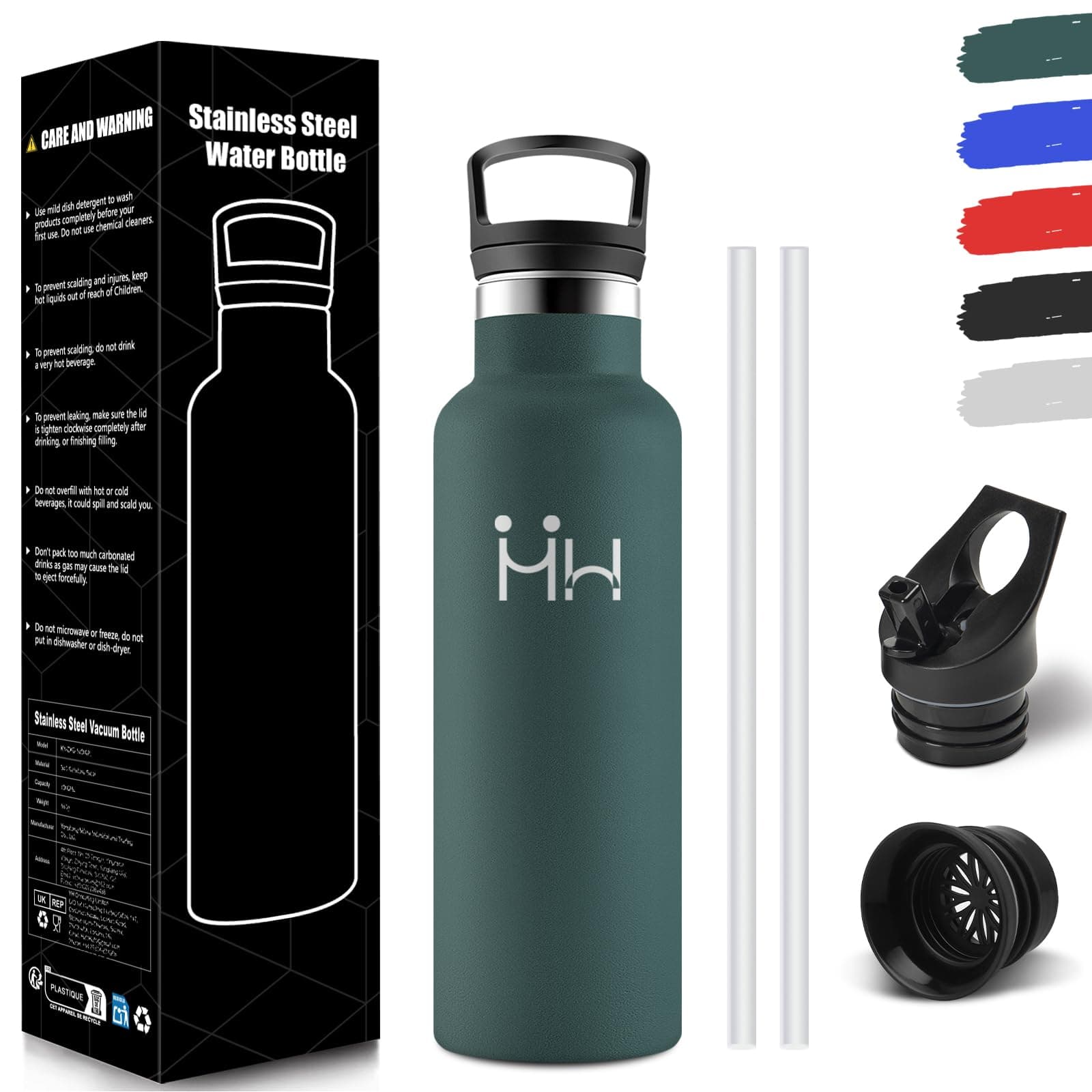 Gourde Enfant Honeyholly 500Ml BPA-Free Isotherme Réutilisable Campagne Eco-Ecole Gymnase