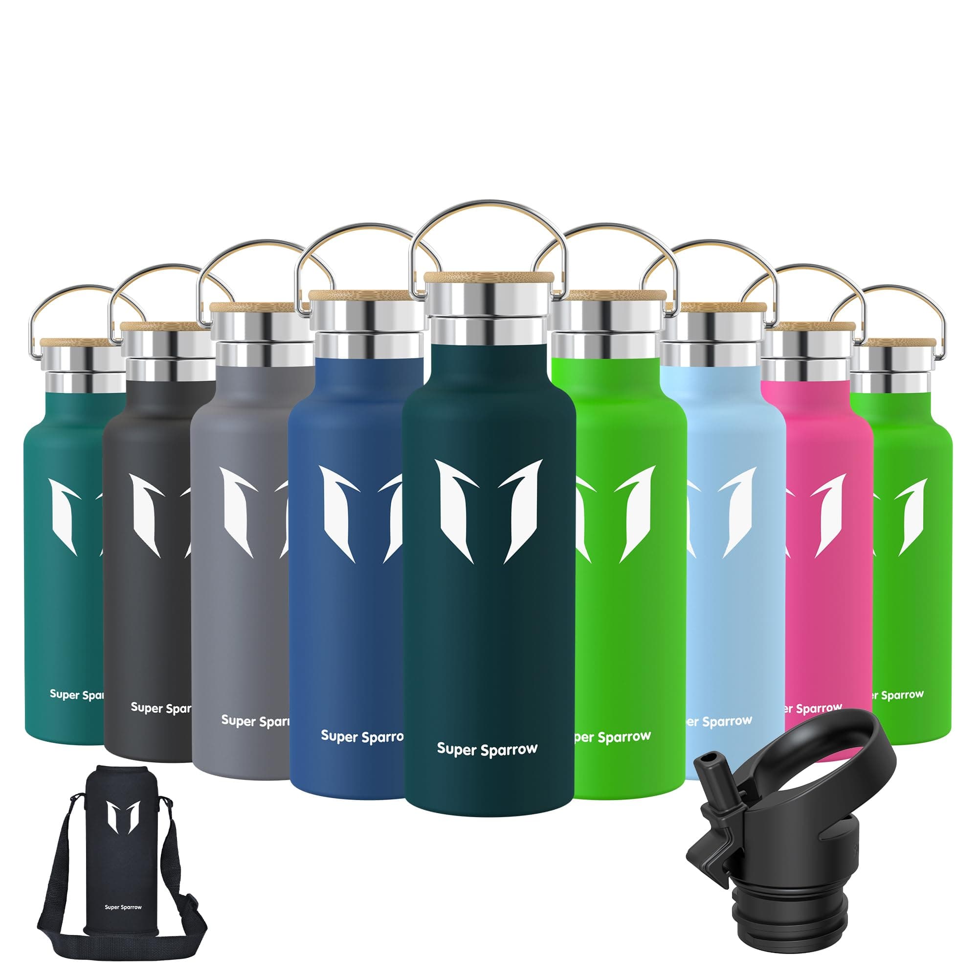 Super Sparrow Gourde Isotherme - Bouteille Étanche Sport - 500ml/750ml - Pour Plein Air & Quotidien - Gourde En INOX Bou